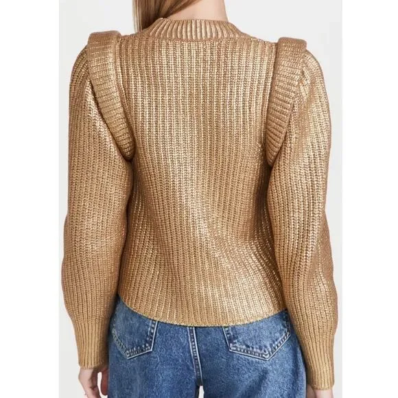 Ulla Johnson Victoire Pullover Gold Sweater Cashmere Blend